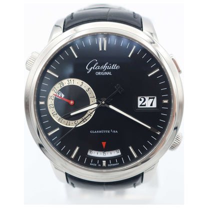 Front view of Glashutte Senator Men's Automatic Watch 100-13-02-02-04-SD