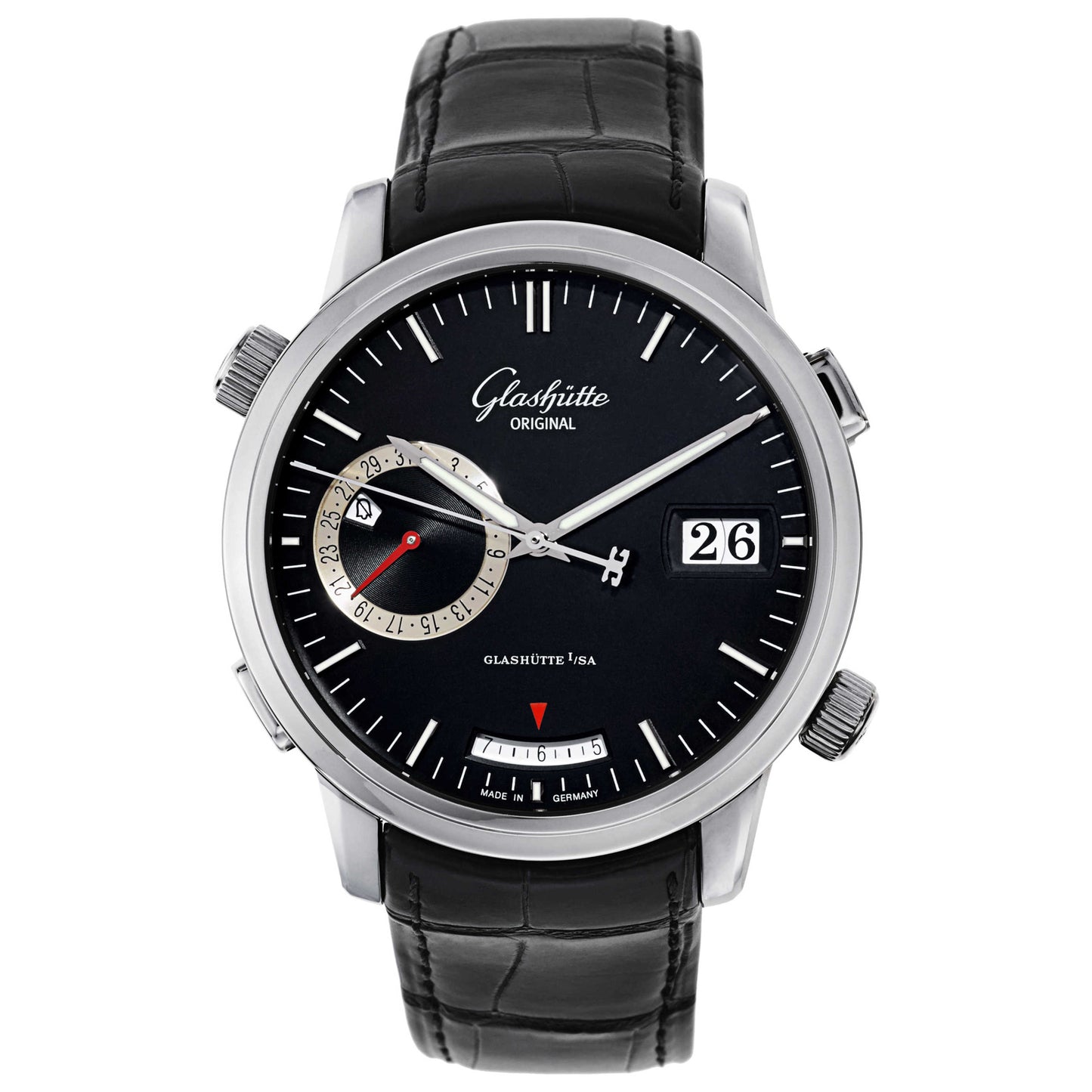 Front view of Glashutte Senator Men's Automatic Watch 100-13-02-02-04