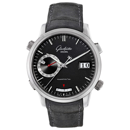 Front view of Glashutte Senator Men's Automatic Watch 100-13-04-04-04