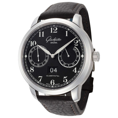 Front view of Glashutte Senator Observer Men's Automatic Watch 100-14-07-02-07