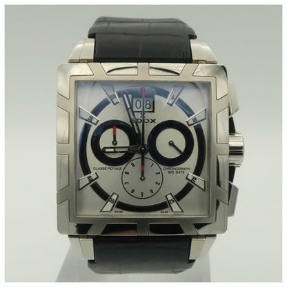 Front view of Edox Classe Royale Men's Swiss Quartz (Battery-Powered) Watch 10013-3-AIN-SDV