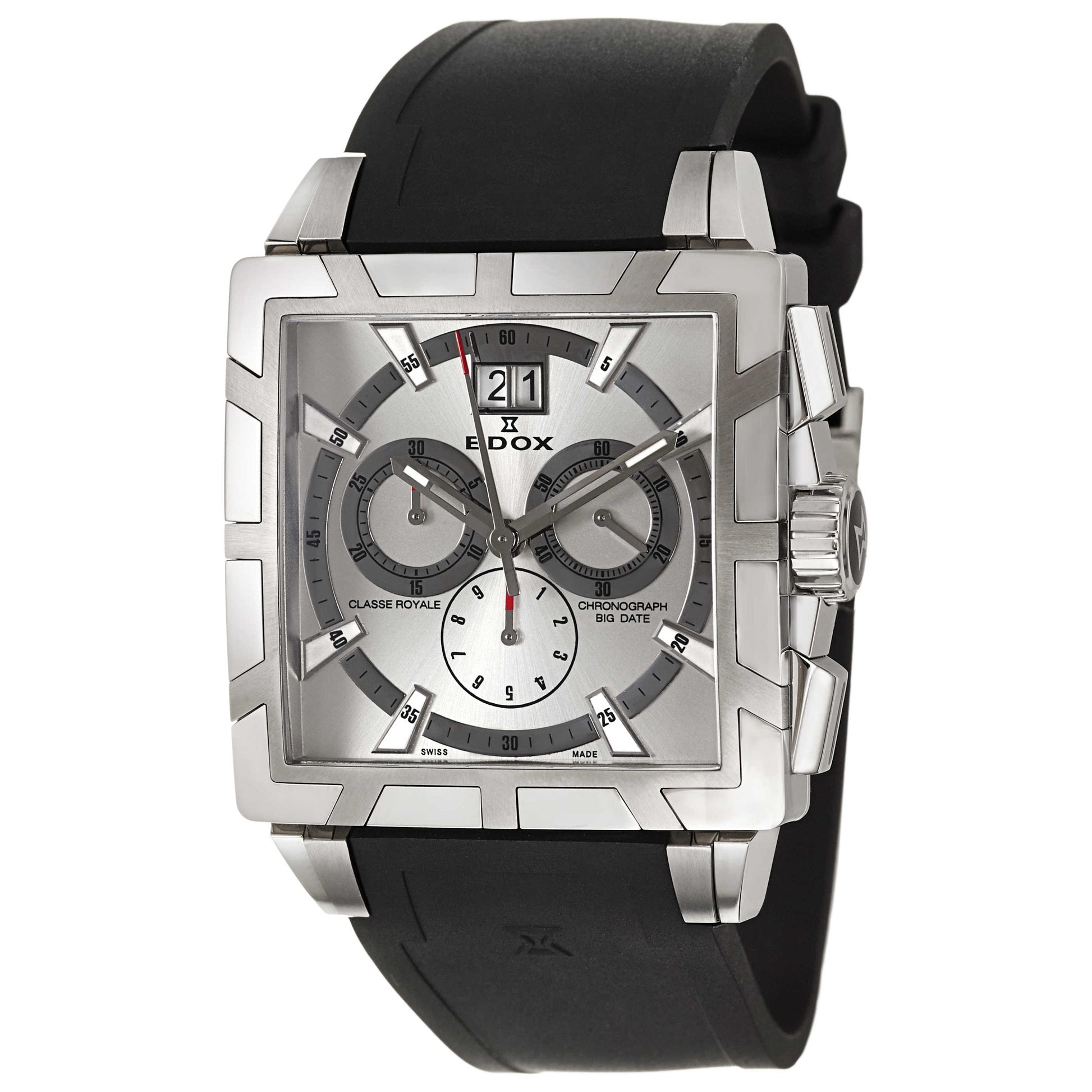Front view of Edox Classe Royale Men's Swiss Quartz (Battery-Powered) Watch 10013-3-AIN