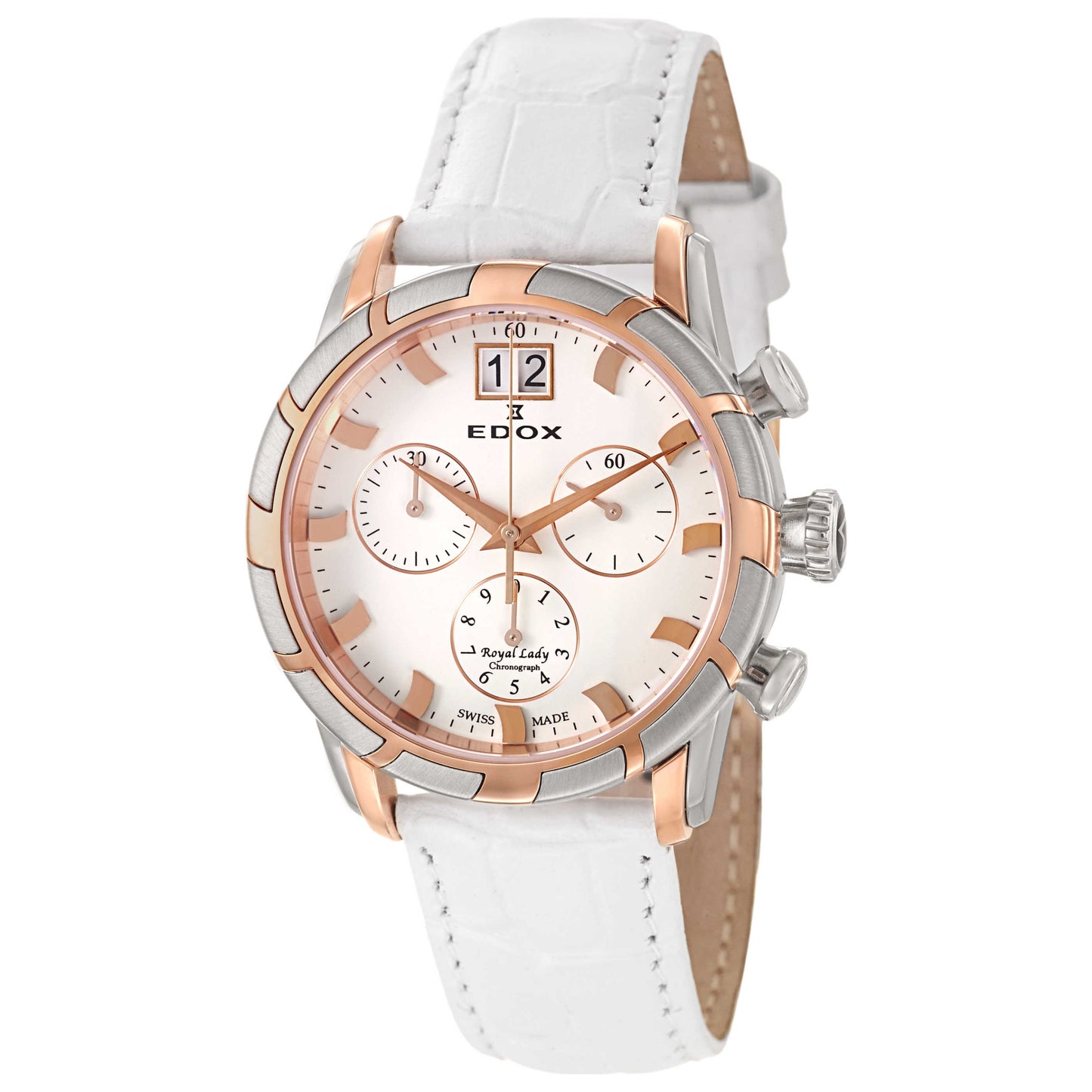 Front view of Edox Royal Lady Women's Swiss Quartz (Battery-Powered) Watch 10018-357R-AIR