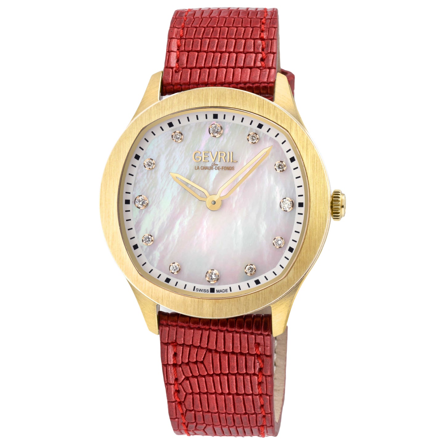 Front view of Gevril Morcote Diamond Women's Quartz Watch 10021