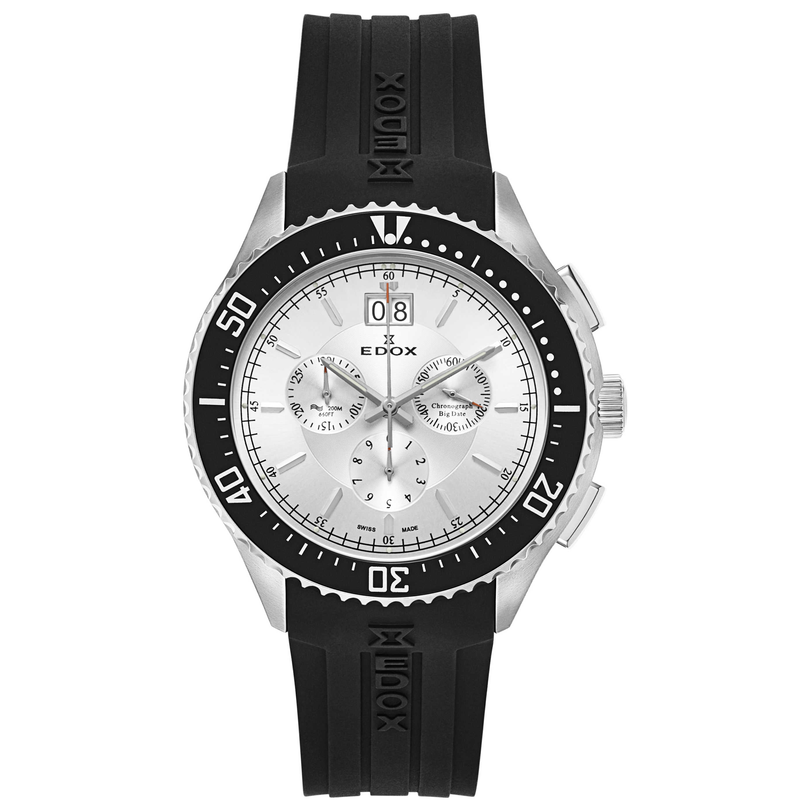 Edox C1 Chronograph Big Date Men's Quartz Watch 10026-3CA-AIN