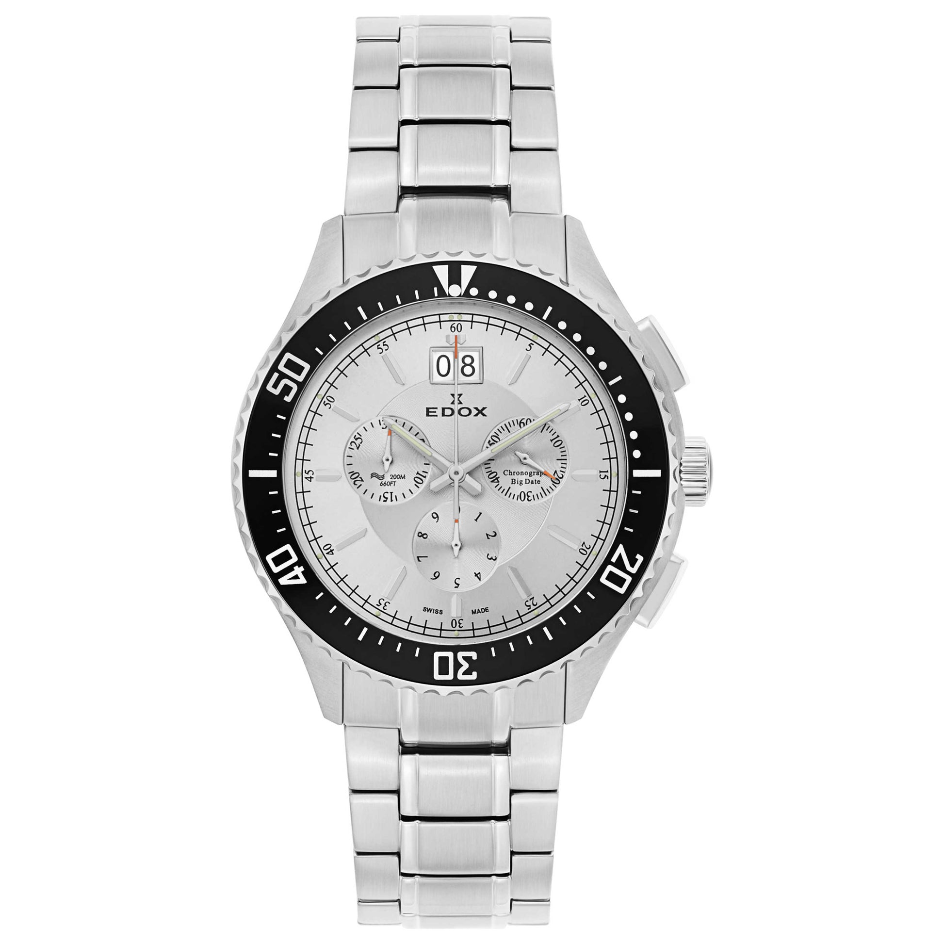 Front view of Edox C1 Men's Swiss Quartz (Battery-Powered) Watch 10026-3M-AIN