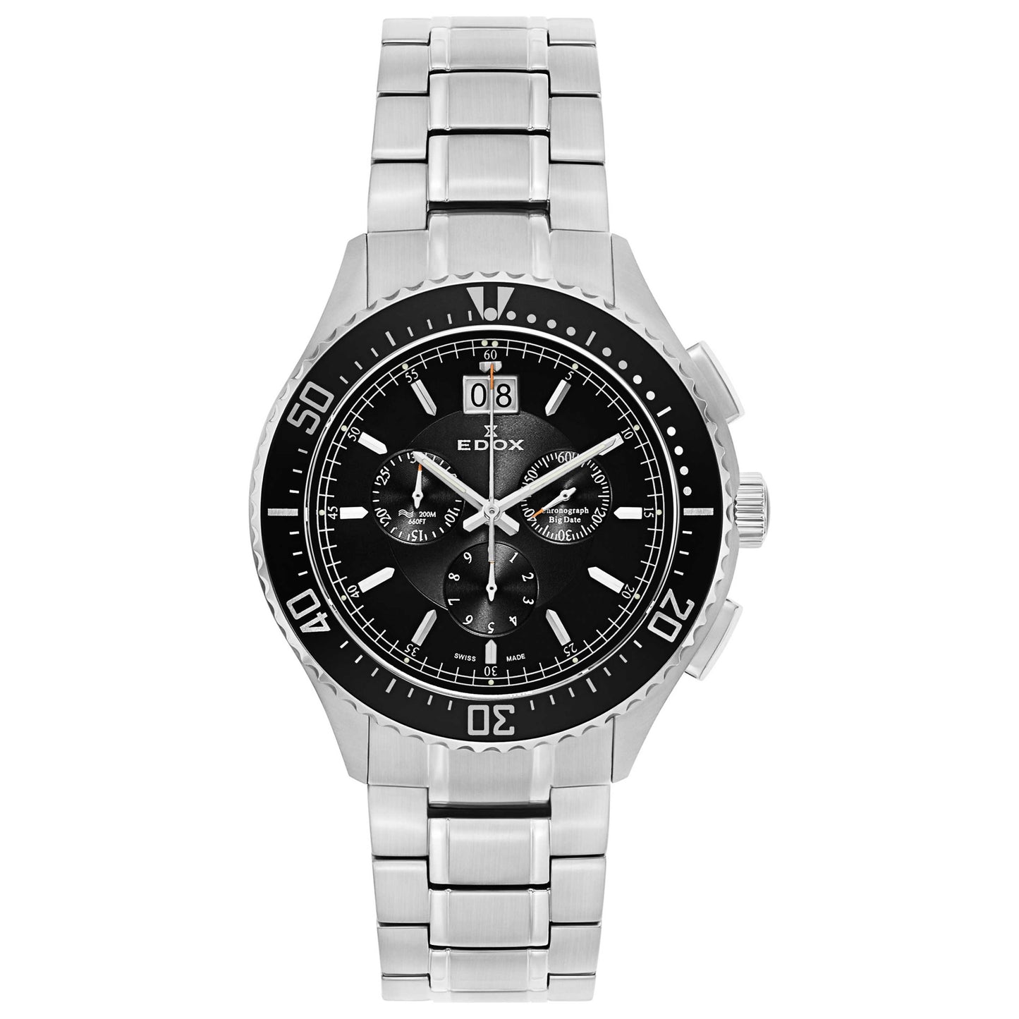 Front view of Edox C1 Men's Swiss Quartz (Battery-Powered) Watch 10026-3M-NIN