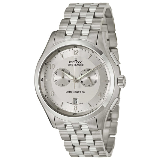 Front view of Edox WRC Men's Swiss Quartz (Battery-Powered) Watch 10102-3-AIN