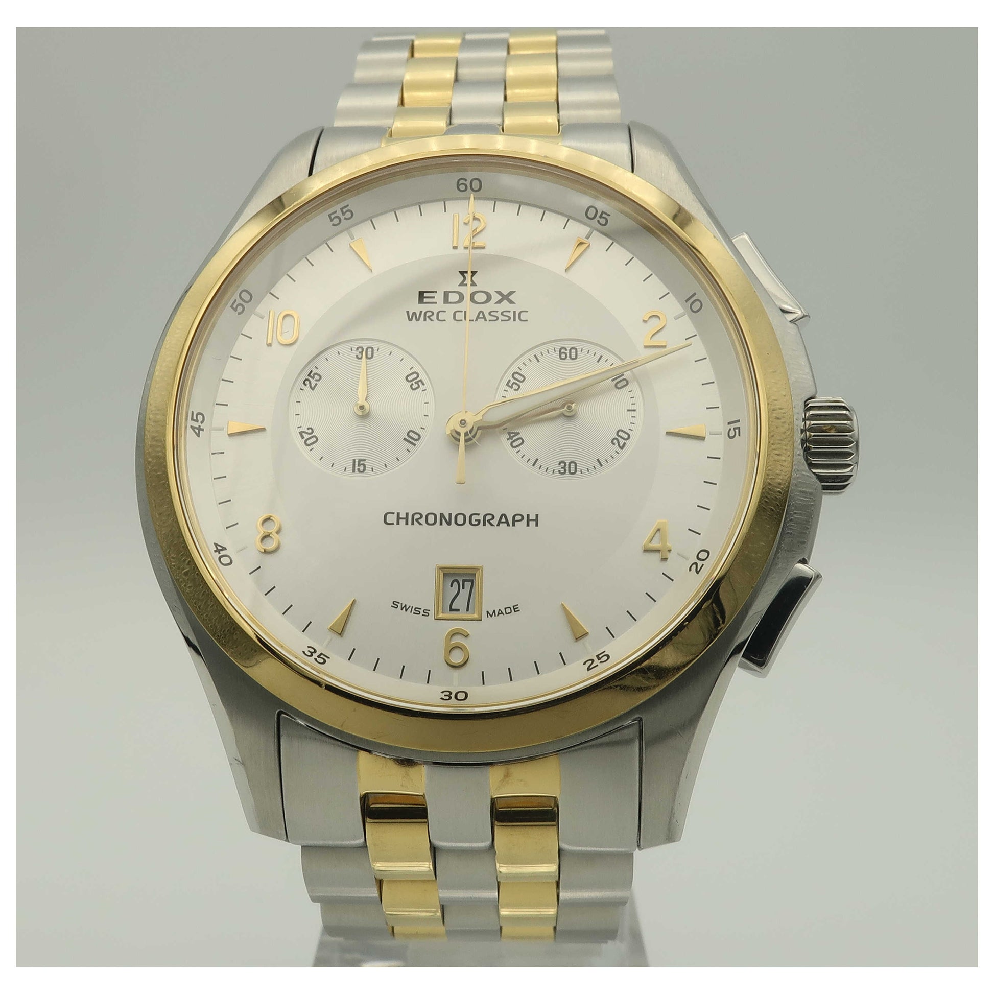 Front view of Edox WRC Men's Swiss Quartz (Battery-Powered) Watch 10102-357J-AID-SDV