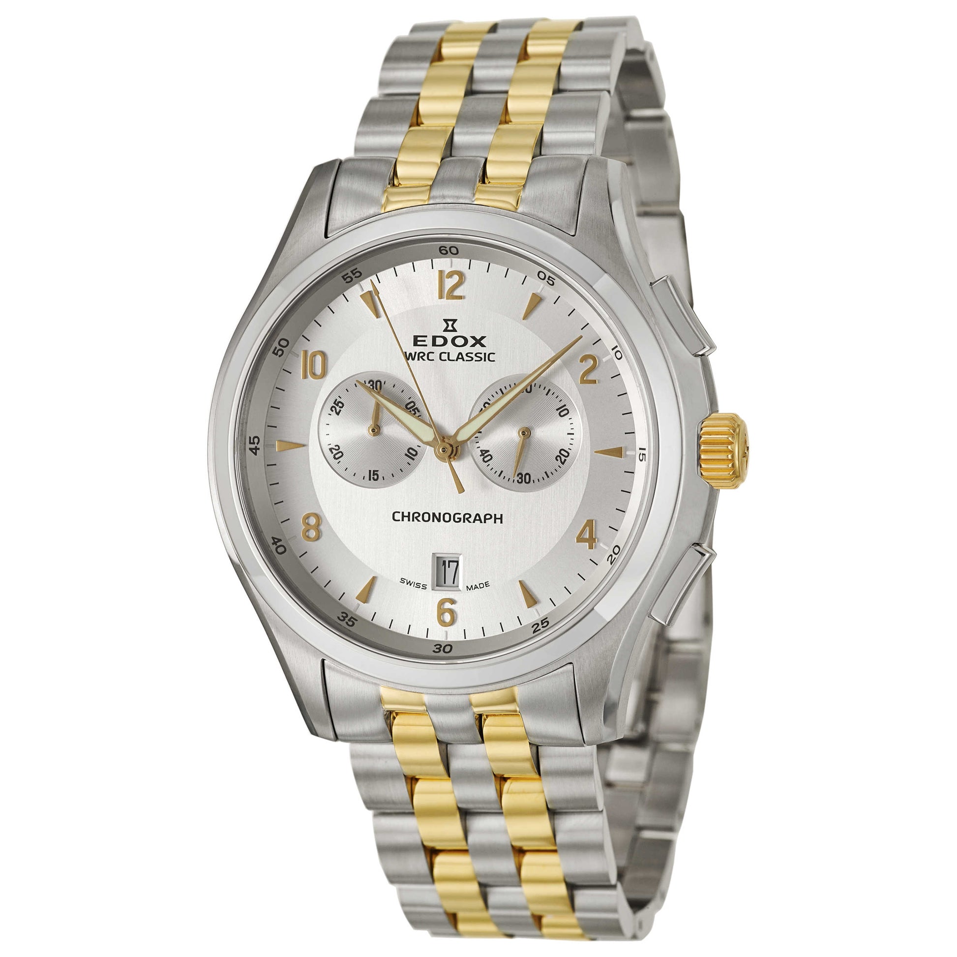 Front view of Edox WRC Men's Swiss Quartz (Battery-Powered) Watch 10102-357J-AID