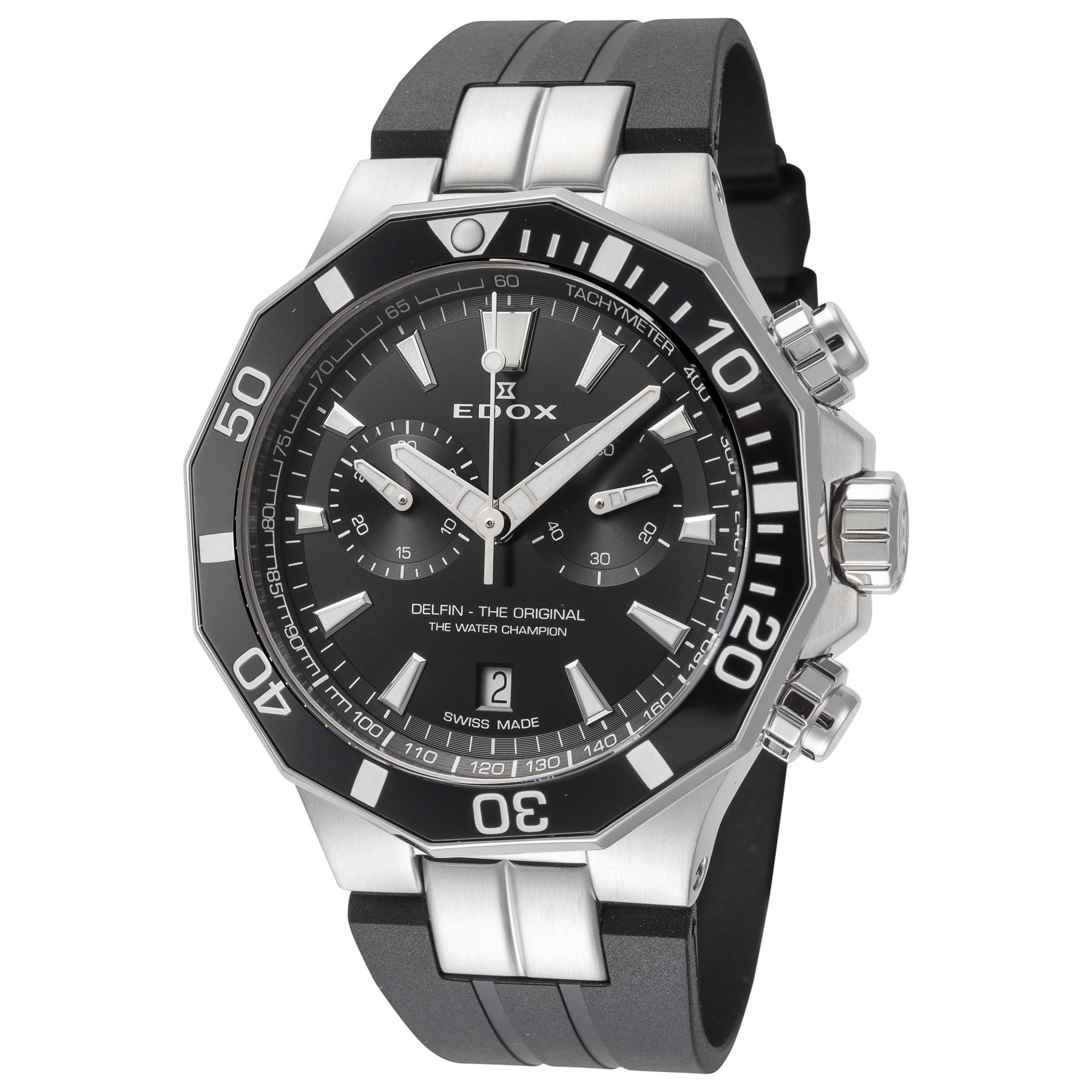 Front view of Edox Delfin The Original Men's Quartz Watch 10112-3NCA-NIN