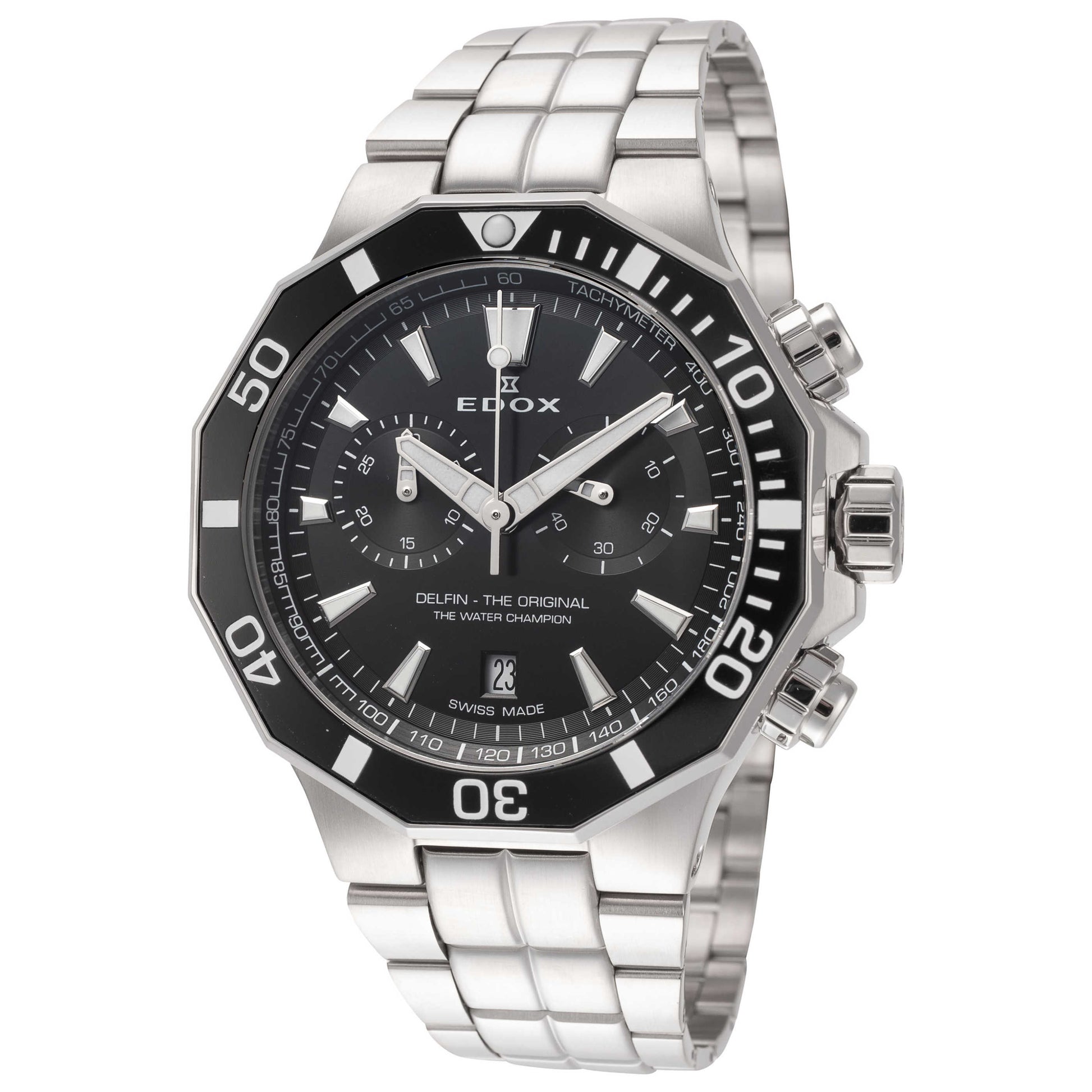 Front view of Edox Delfin The Original Men's Quartz Watch 10112-3NM-NIN