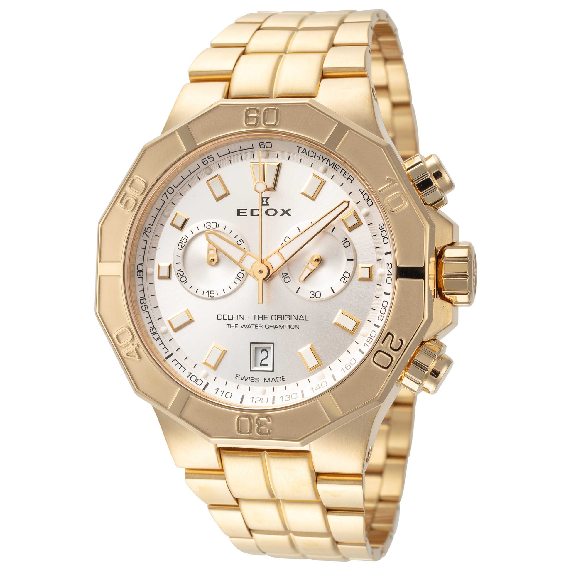 Front view of Edox Delfin The Original Men's Quartz Watch 10113-37JM-AID