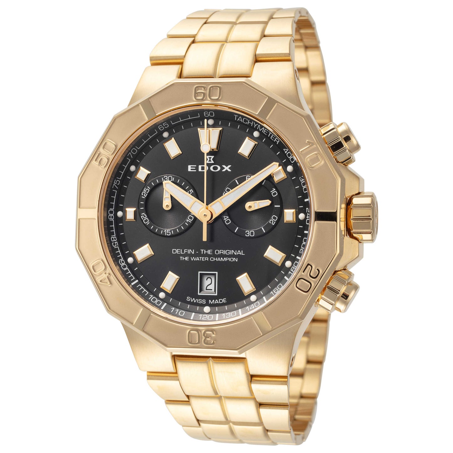 Front view of Edox Delfin The Original Men's Quartz Watch 10113-37JM-NID