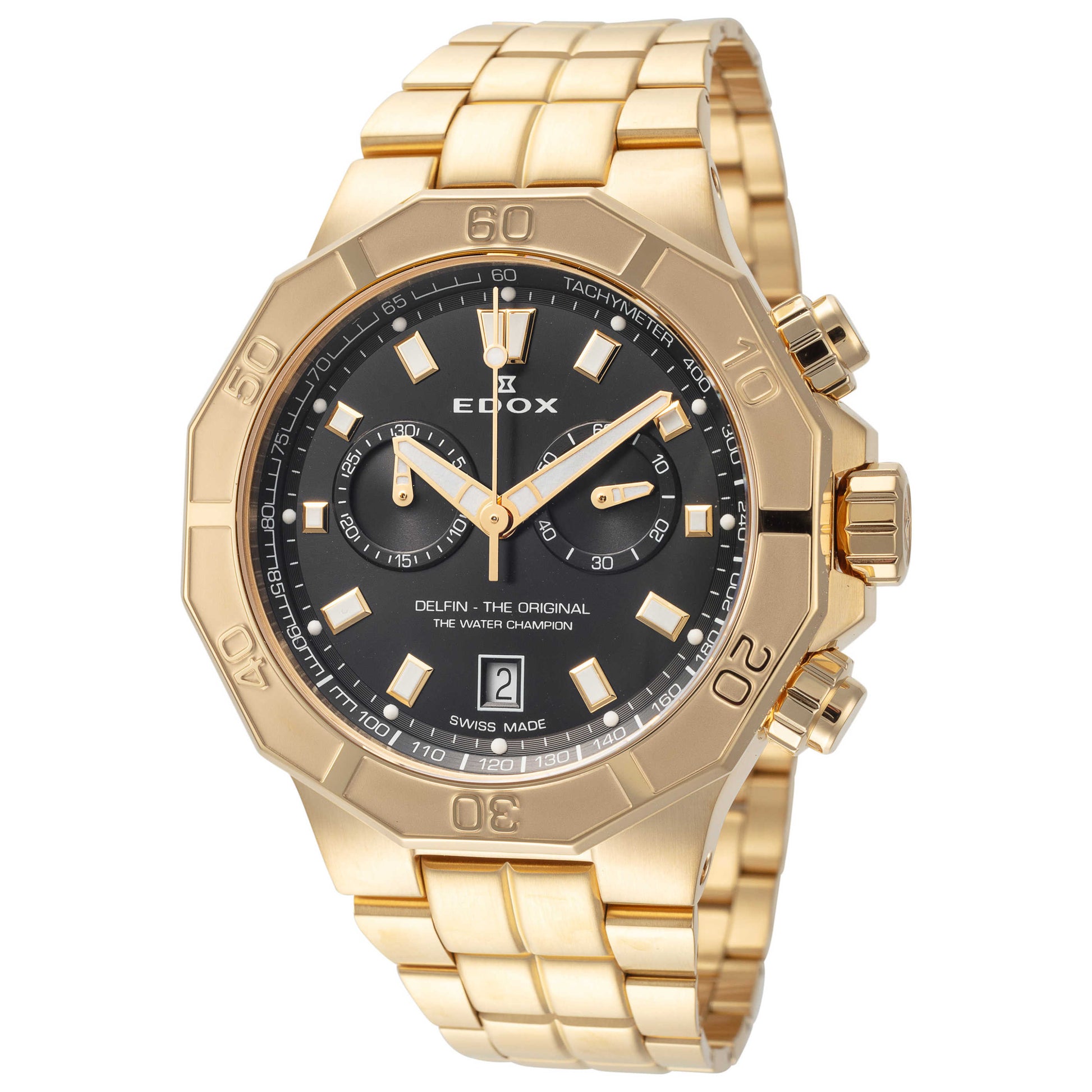 Front view of Edox Delfin The Original Men's Quartz Watch 10113-37JM-NID