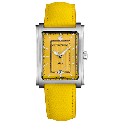 Front view of Cuervo y Sobrinos Prominente Men's Automatic Watch 1015.1YE