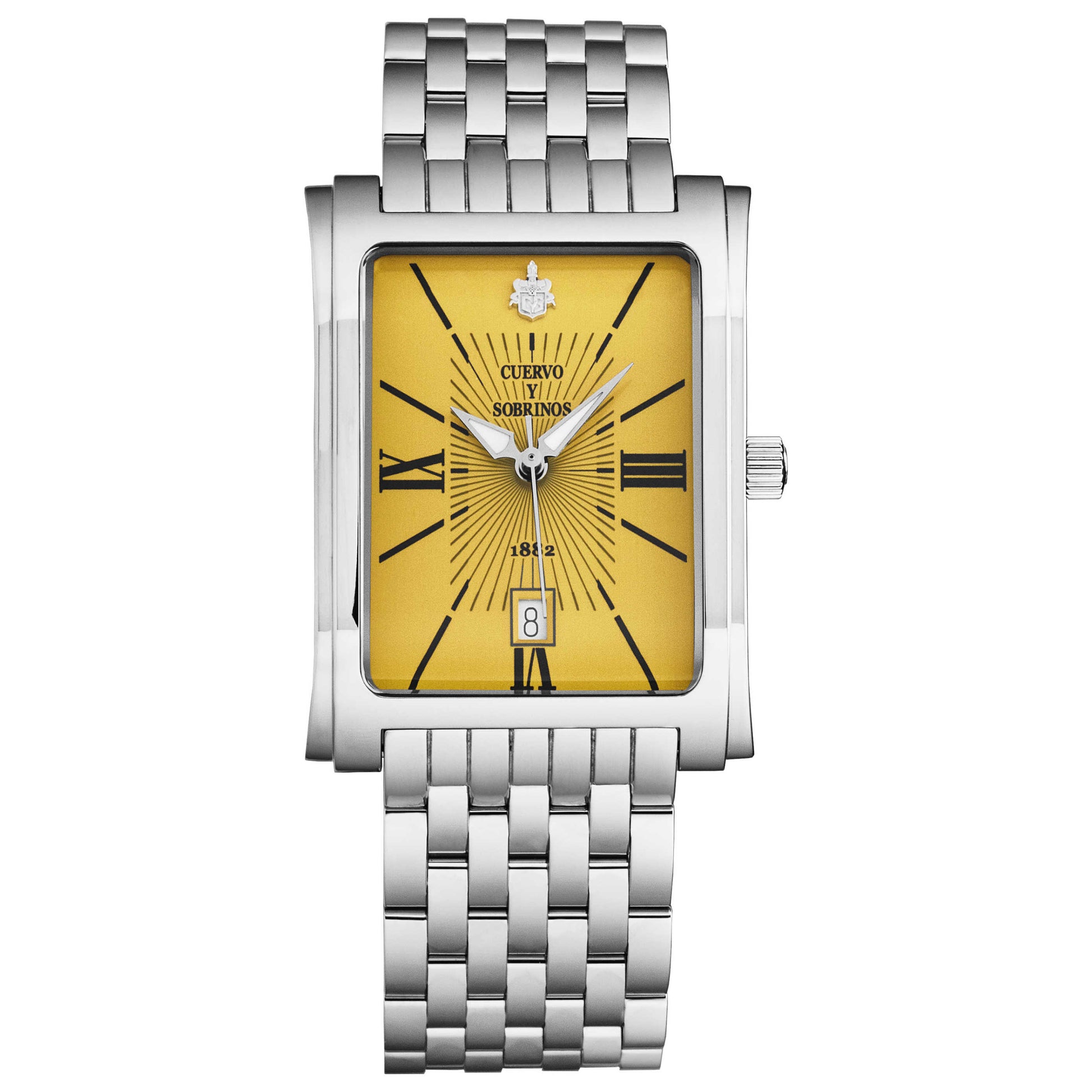 Front view of Cuervo y Sobrinos Prominente Men's Quartz Watch 1016.1YE