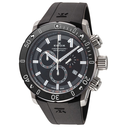 Front view of Edox Chronoffshore-1 Men's Quartz Watch 10221-3-NIN