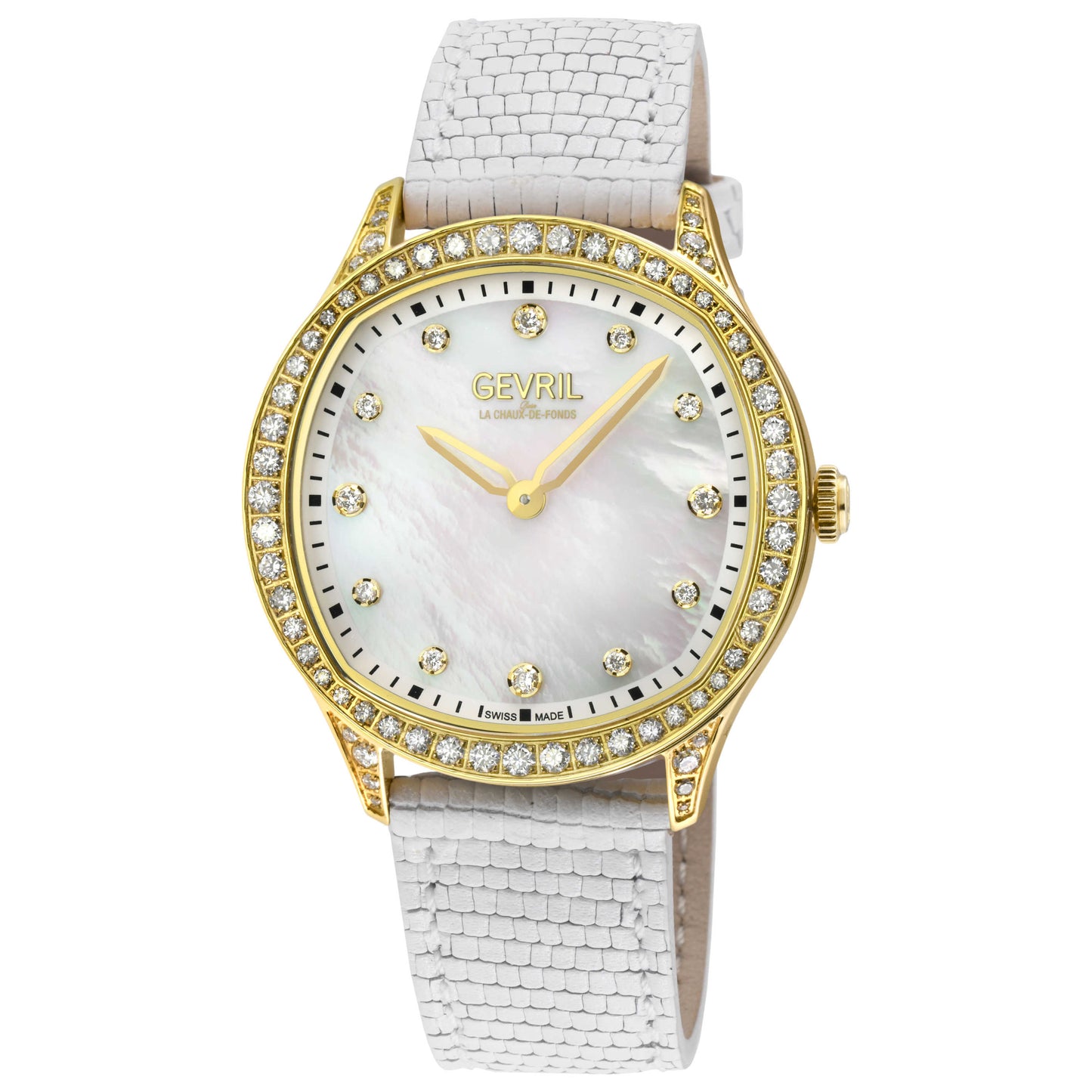 Front view of Gevril Morcote Diamond Women's Quartz Watch 10221