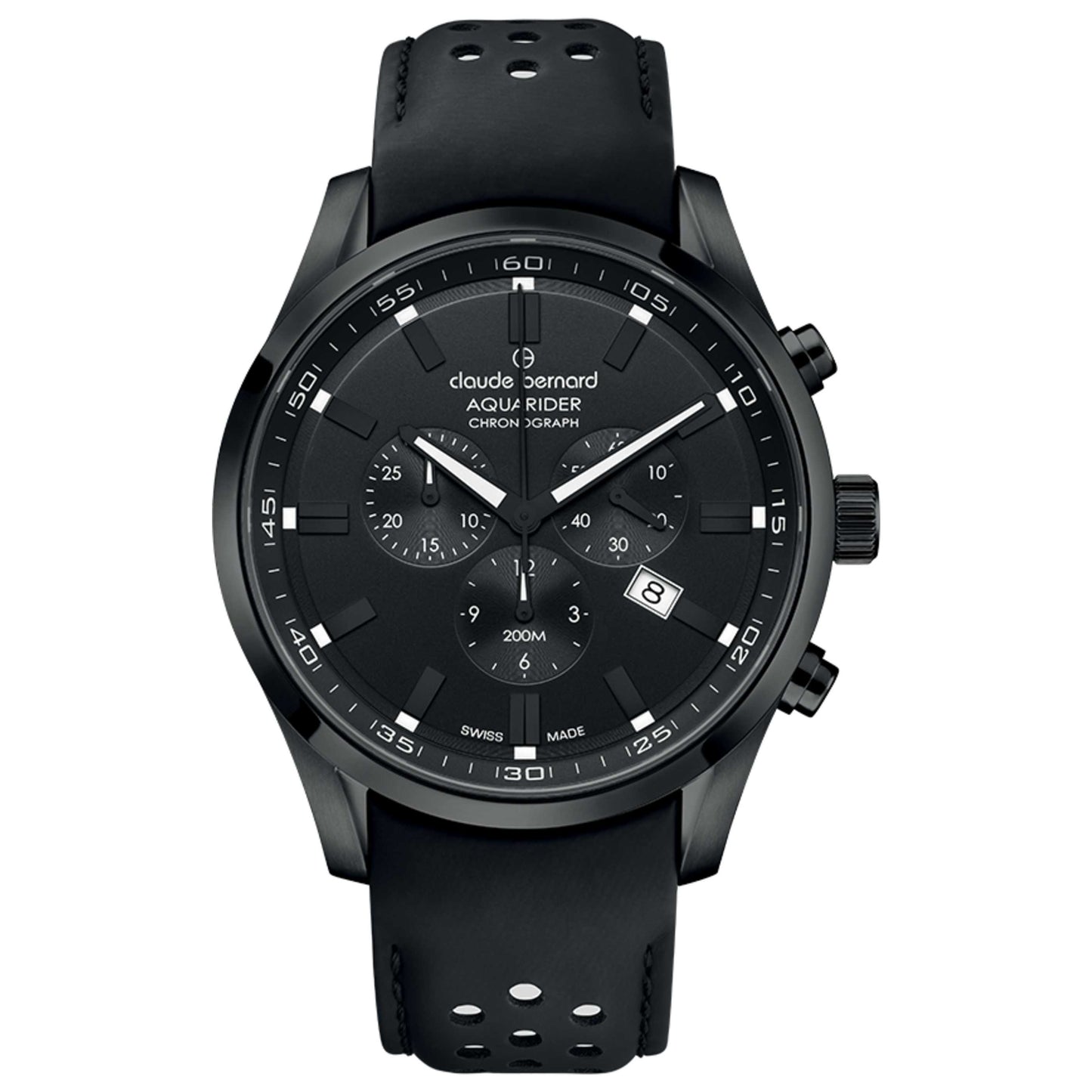 Front view of Claude Bernard Aquarider Men's Quartz Watch 10222-37NC-NINOB