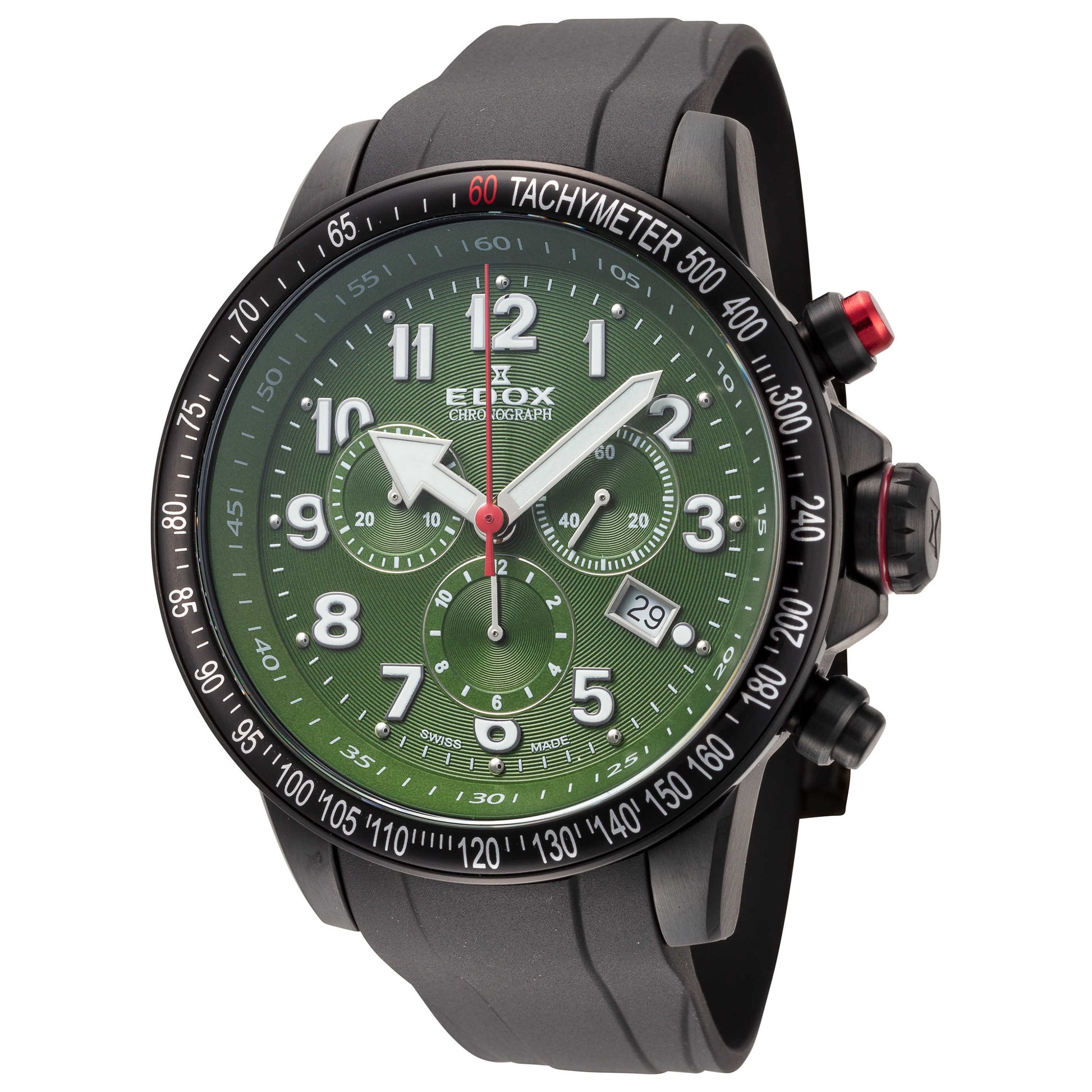 Front view of Edox Chronorally S Men's Quartz Watch 10229-37NRCA-VB