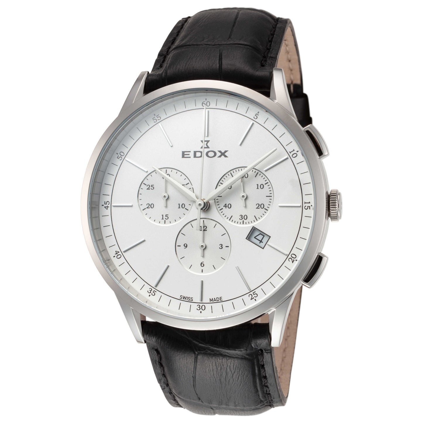 Front view of Edox Les Vauberts Men's Quartz Watch 10236-3C-AIN