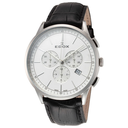 Front view of Edox Les Vauberts Men's Quartz Watch 10236-3C-AIN