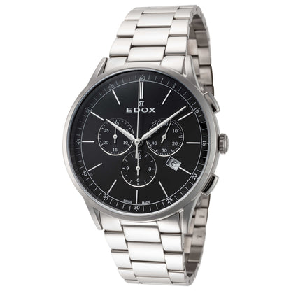 Front view of Edox Les Vauberts Men's Quartz Watch 10236-3M-NIN