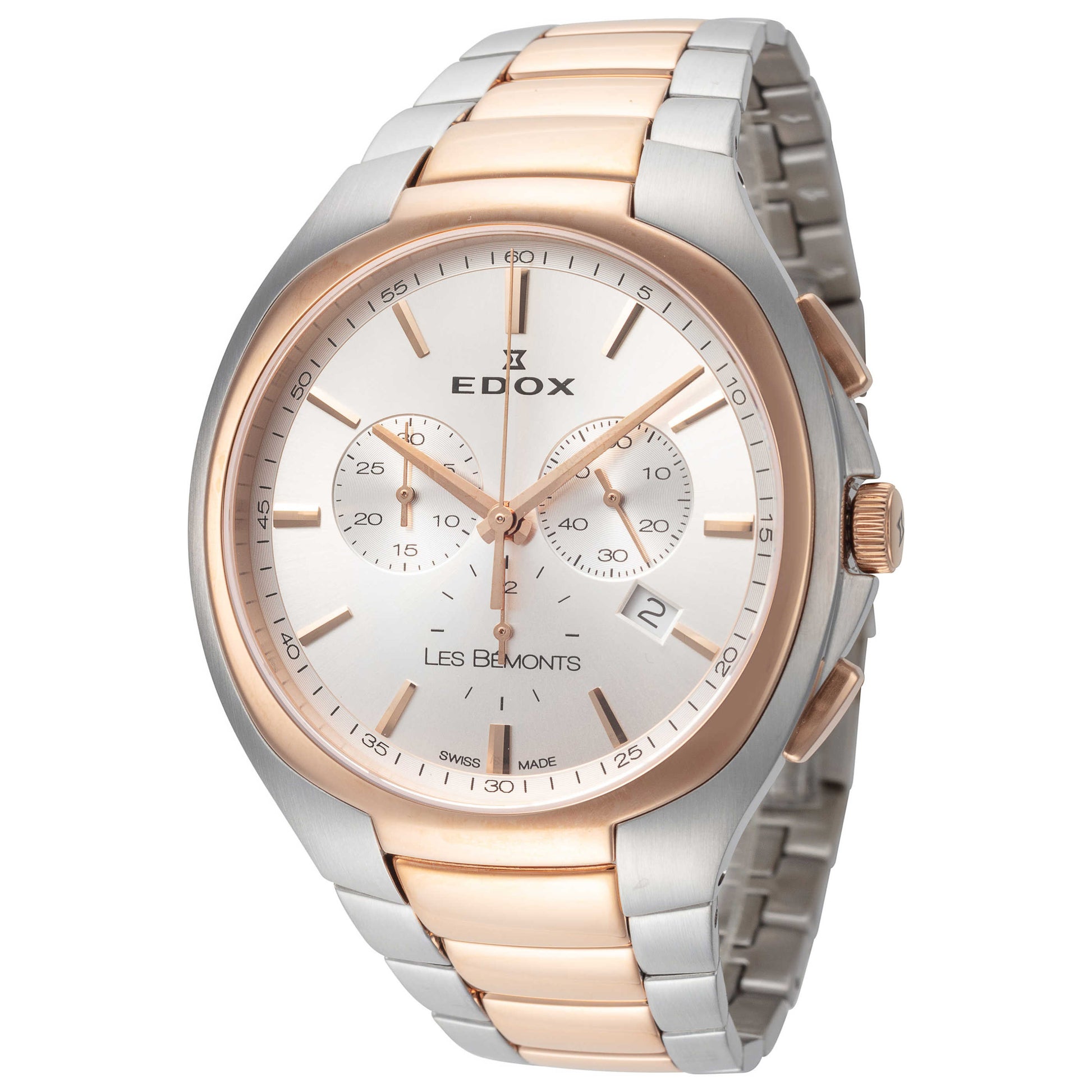 Front view of Edox Les Bemonts Men's Quartz Watch 10239-357R-AIR