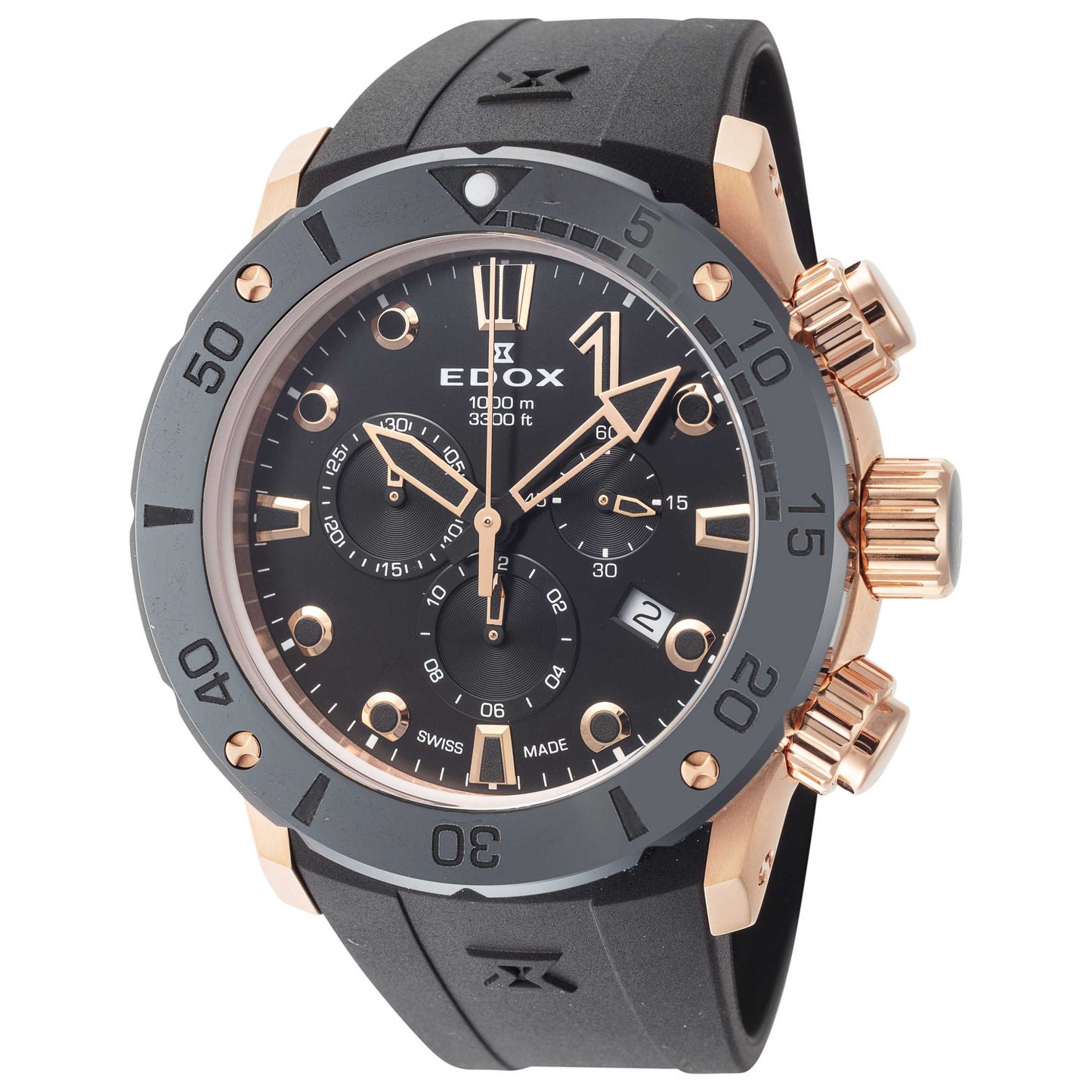 Front view of Edox CO-1 Men's Quartz Watch 10242-TINR-NIR