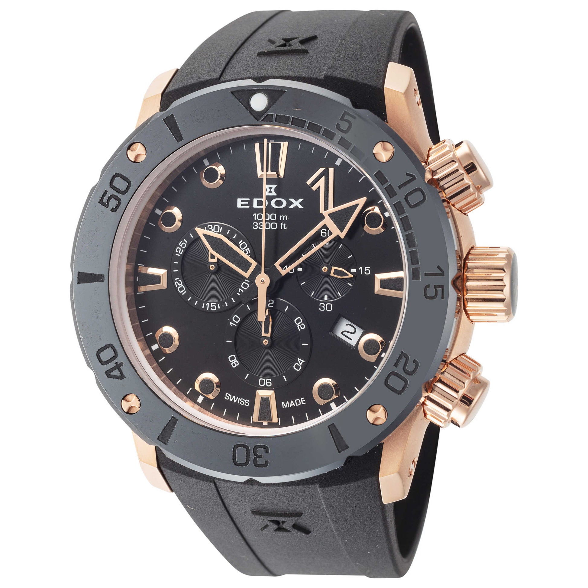 Front view of Edox CO-1 Men's Quartz Watch 10242-TINR-NIR