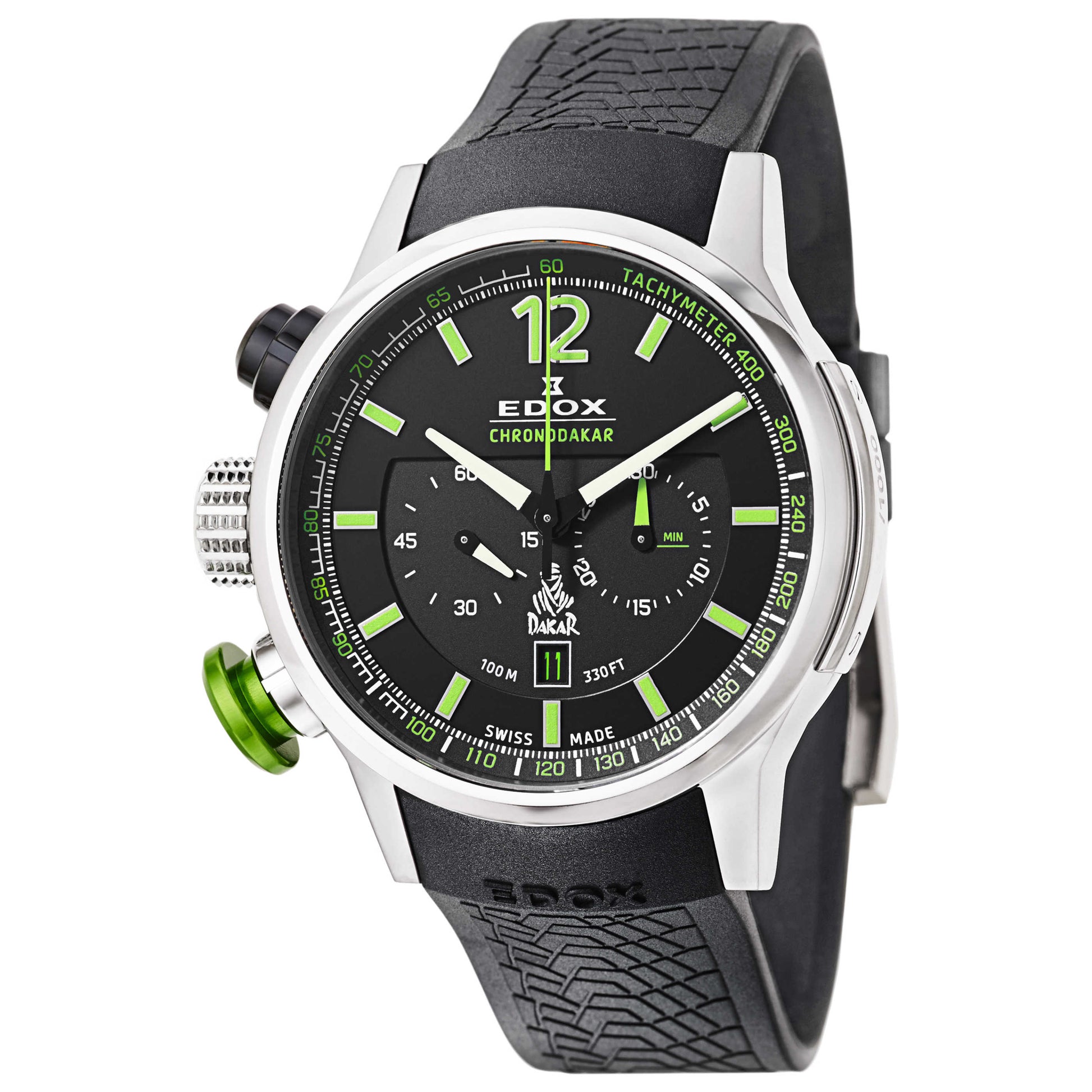 Front view of Edox Chronorally Men's Swiss Quartz (Battery-Powered) Watch 10303-TIN-NV