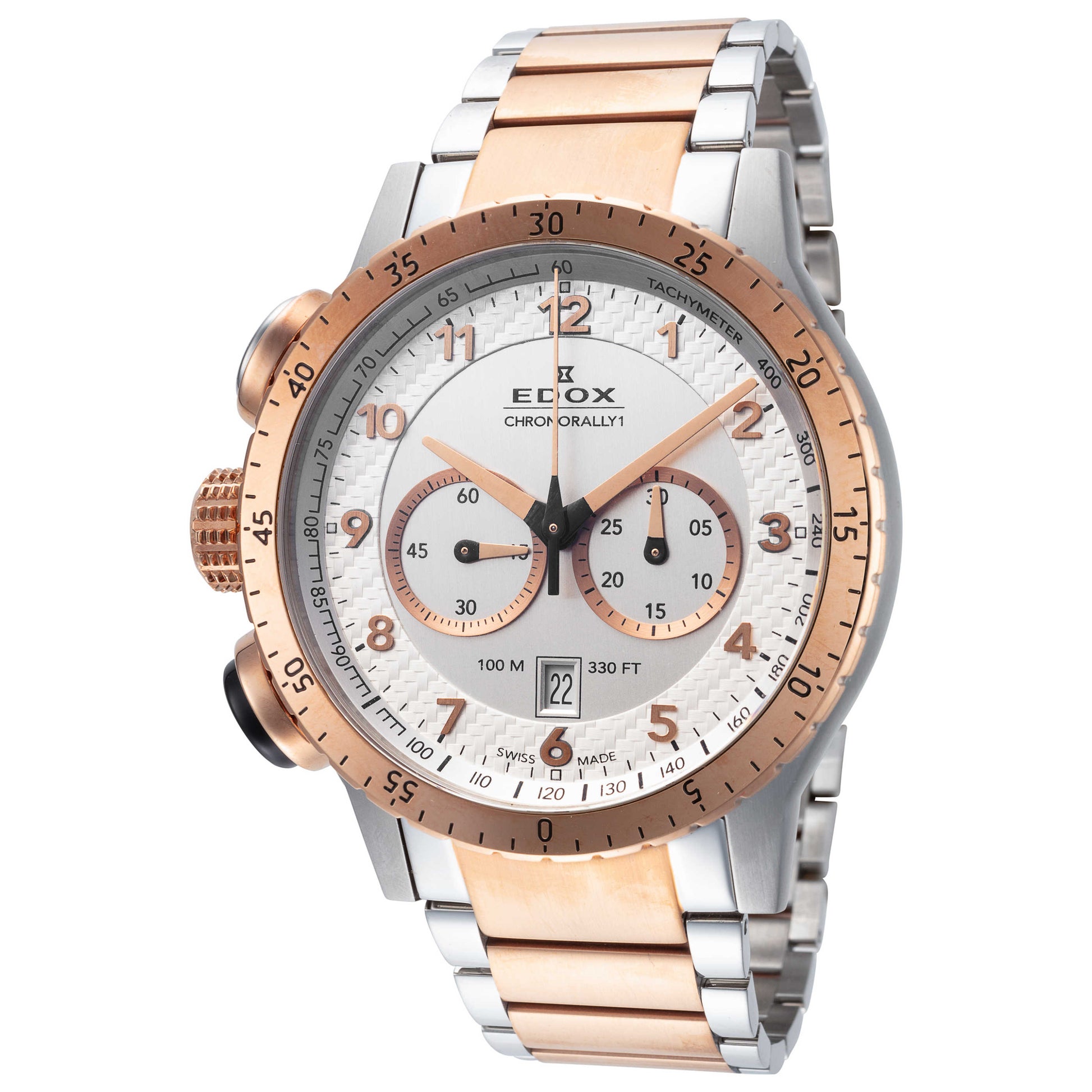 Front view of Edox Chronorally 1 Men's Quartz Watch 10305-357RM-AR1