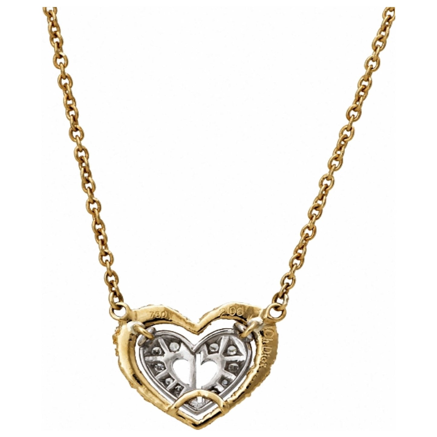 Dior Diamond Heart Women's Necklace 10362 - Image #2