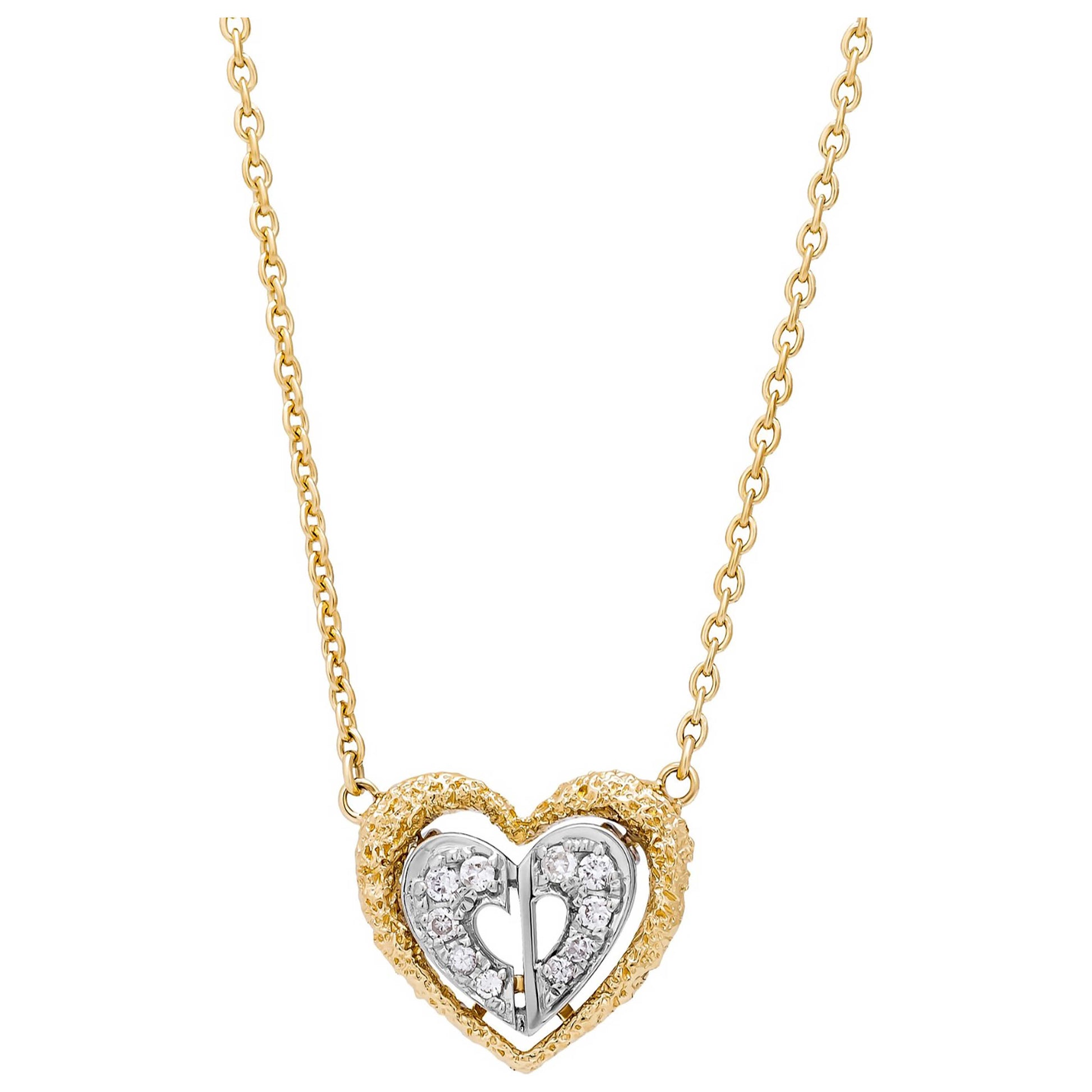 Front view of Dior Diamond Heart Women's Necklace 10362