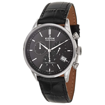 Front view of Edox Les Vauberts Women's Swiss Quartz (Battery-Powered) Watch 10401-3N-NIN