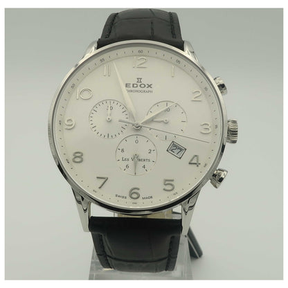 Front view of Edox Les Vauberts Men's Swiss Quartz (Battery-Powered) Watch 10408-3A-ABN-PO