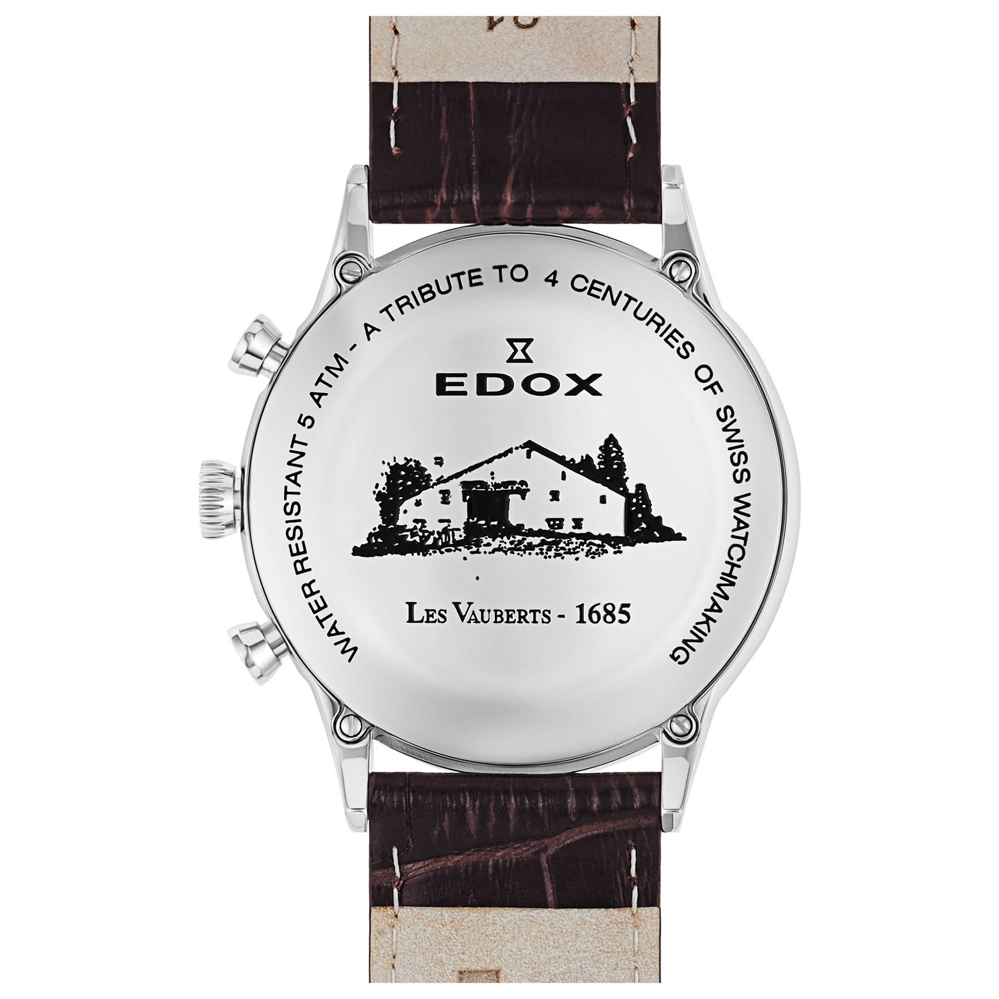 Edox Les Vauberts Men's Swiss Quartz (Battery-Powered) Watch 10408-3A-ABN - Image #2