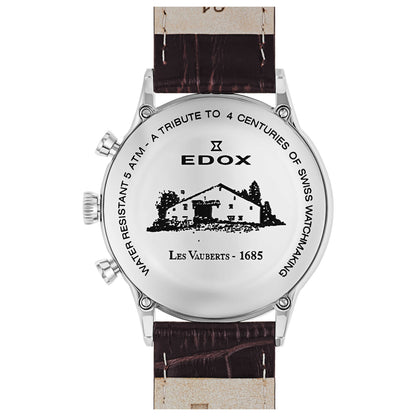 Edox Les Vauberts Men's Swiss Quartz (Battery-Powered) Watch 10408-3A-ABN - Image #2