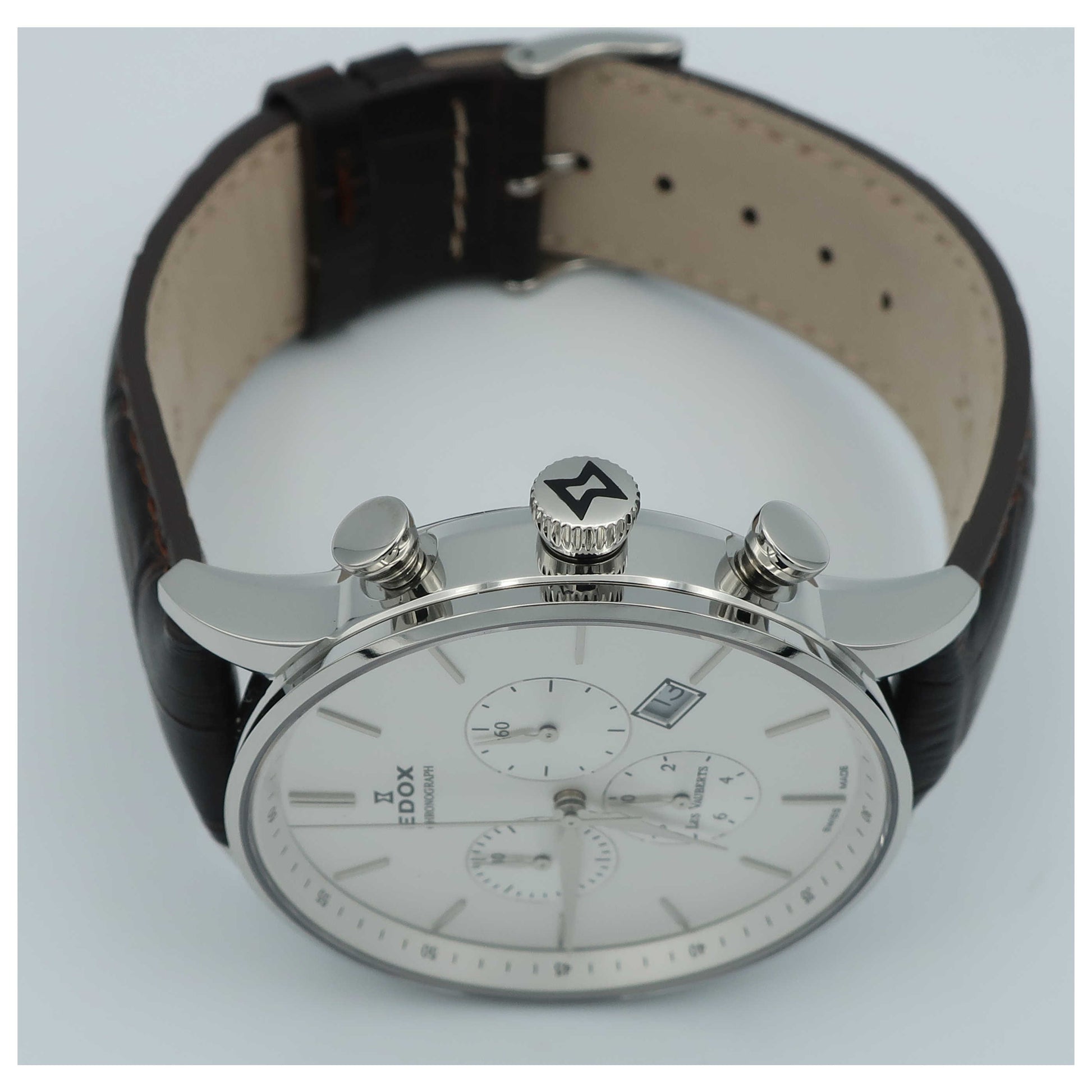 Edox Les Vauberts Men's Swiss Quartz (Battery-Powered) Watch 10408-3A-AIN-SD - Image #8