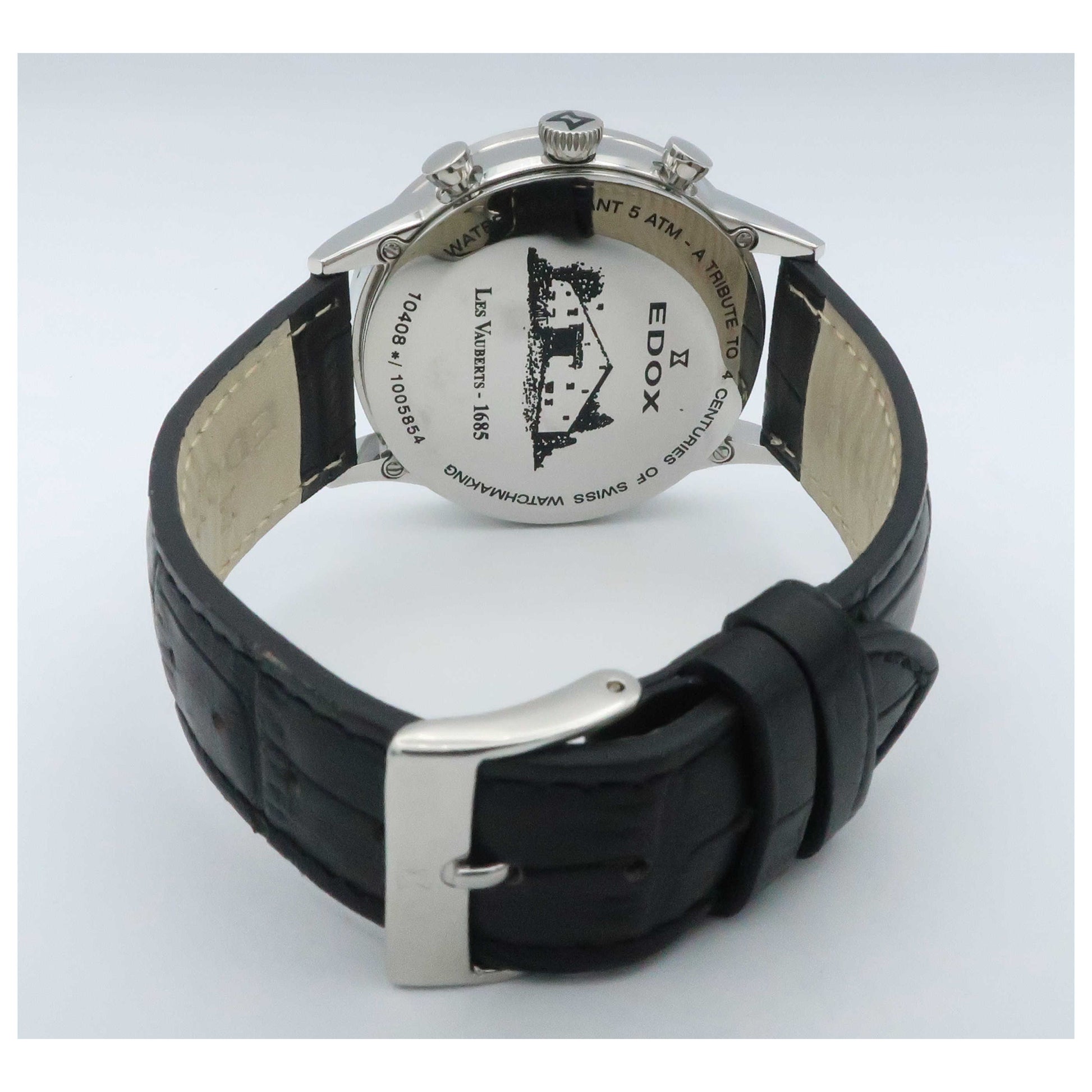 Edox Les Vauberts Men's Swiss Quartz (Battery-Powered) Watch 10408-3N-NBN-PO - Image #2