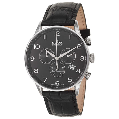 Front view of Edox Les Vauberts Men's Swiss Quartz (Battery-Powered) Watch 10408-3N-NBN