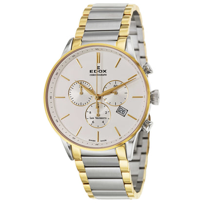 Front view of Edox Les Vauberts Men's Swiss Quartz (Battery-Powered) Watch 10409-357JA-AID