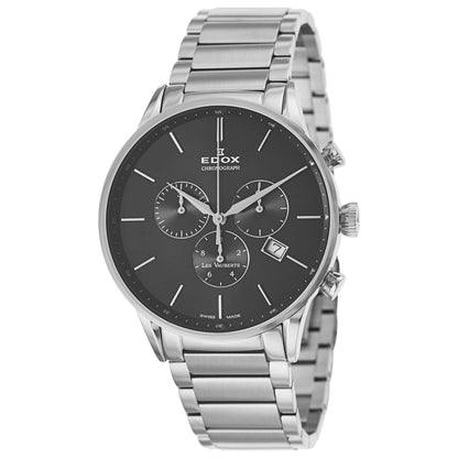 Front view of Edox Les Vauberts Men's Swiss Quartz (Battery-Powered) Watch 10409-3N-NIN