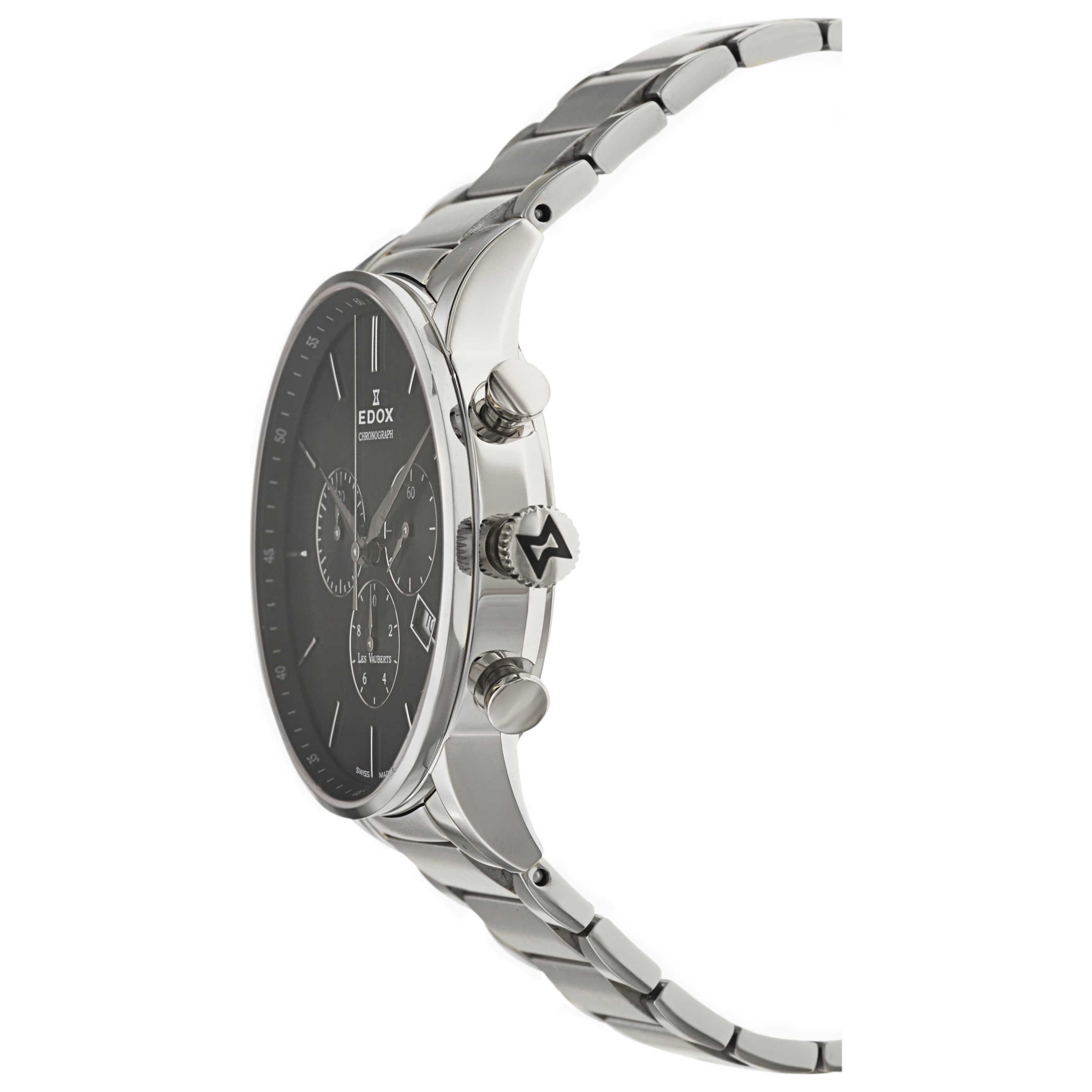 Edox Les Vauberts Chronograph Men's Quartz Watch 10409-3N-NIN