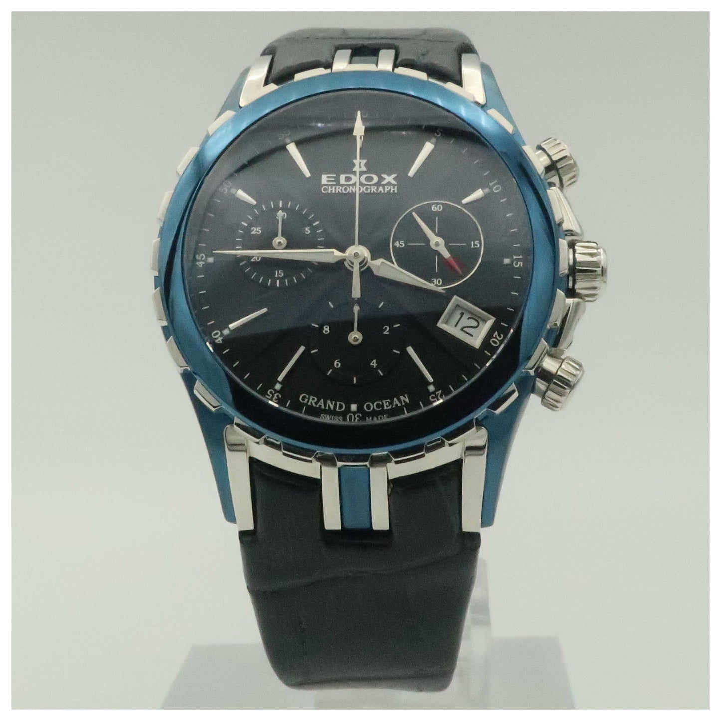 Front view of Edox Grand Ocean Women's Swiss Quartz (Battery-Powered) Watch 10410-357B-BUIN-PO
