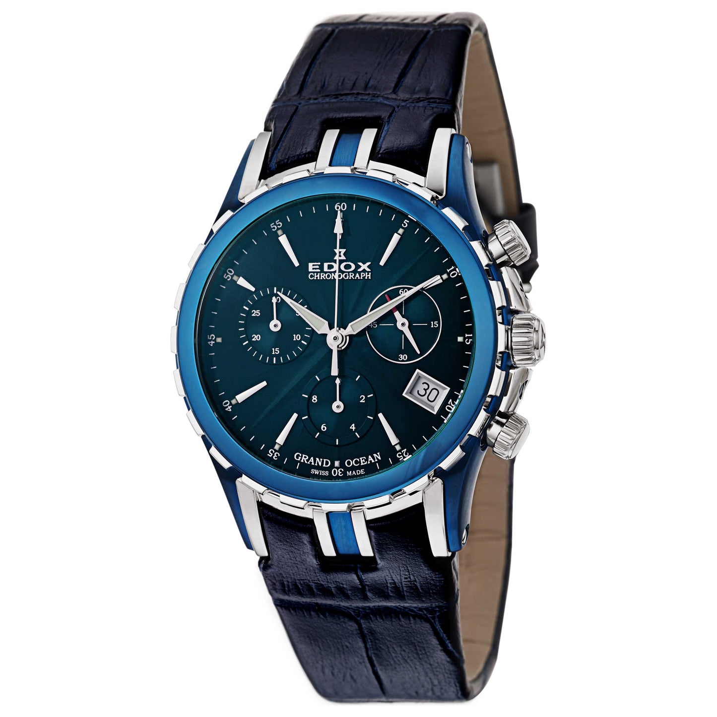 Front view of Edox Grand Ocean Women's Swiss Quartz (Battery-Powered) Watch 10410-357B-BUIN