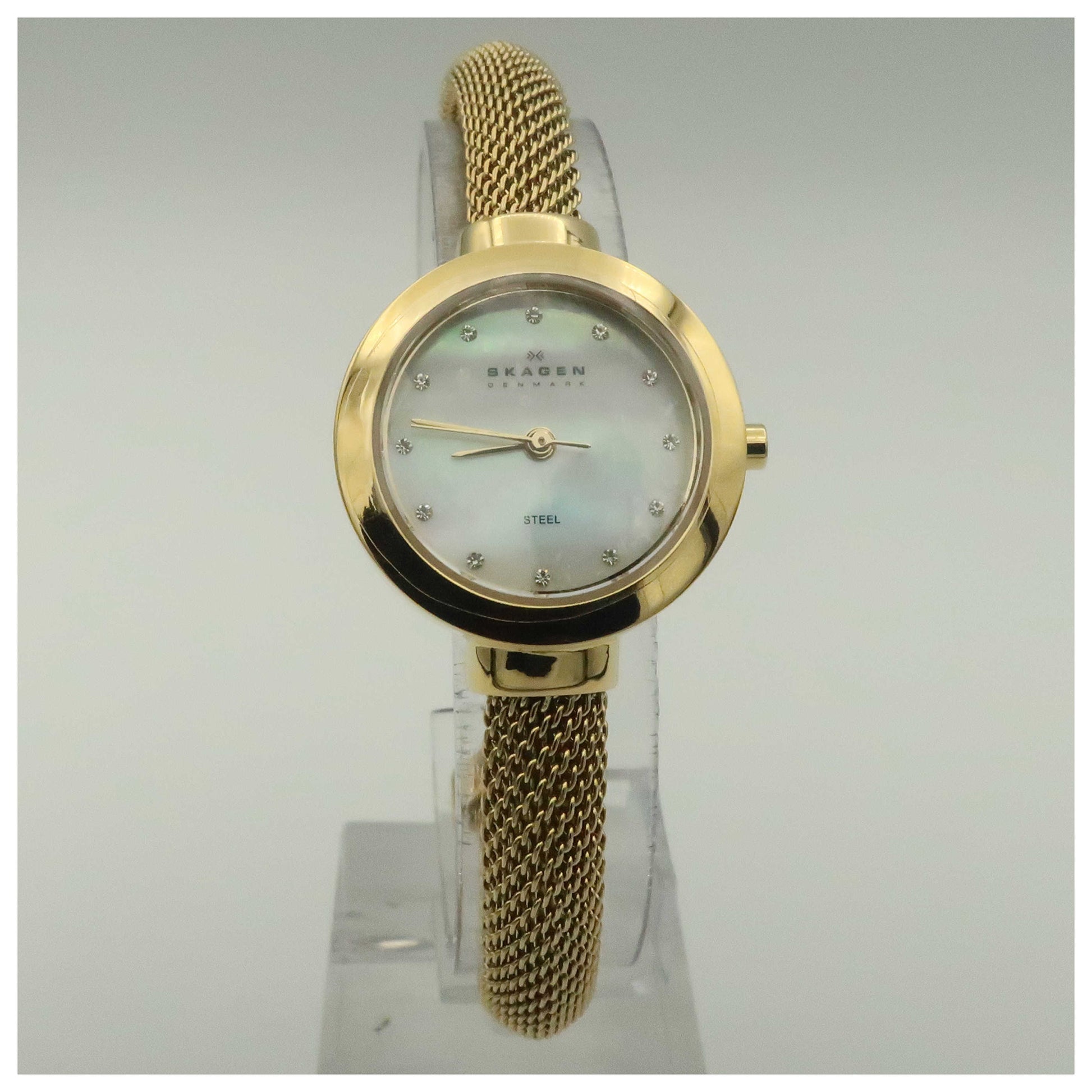 Front view of Skagen Mesh Women's Quartz Watch 107SGCG-PO
