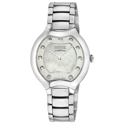 Front view of Gevril Lugano Diamond Women's Quartz Watch 11041B