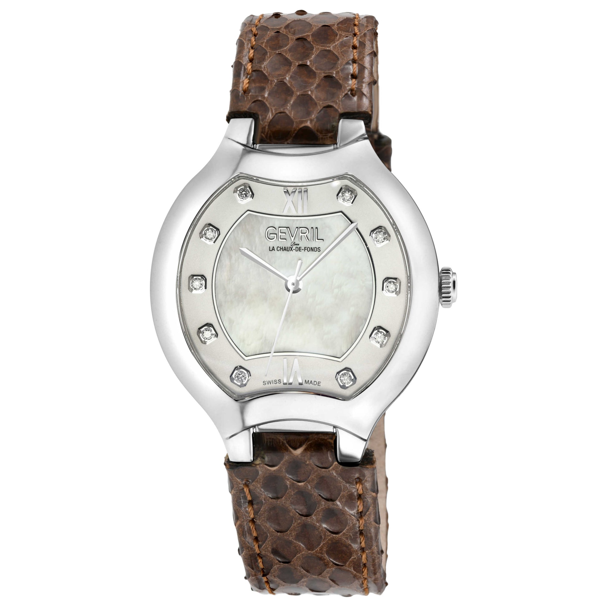 Front view of Gevril Lugano Diamond Women's Quartz Watch 11041